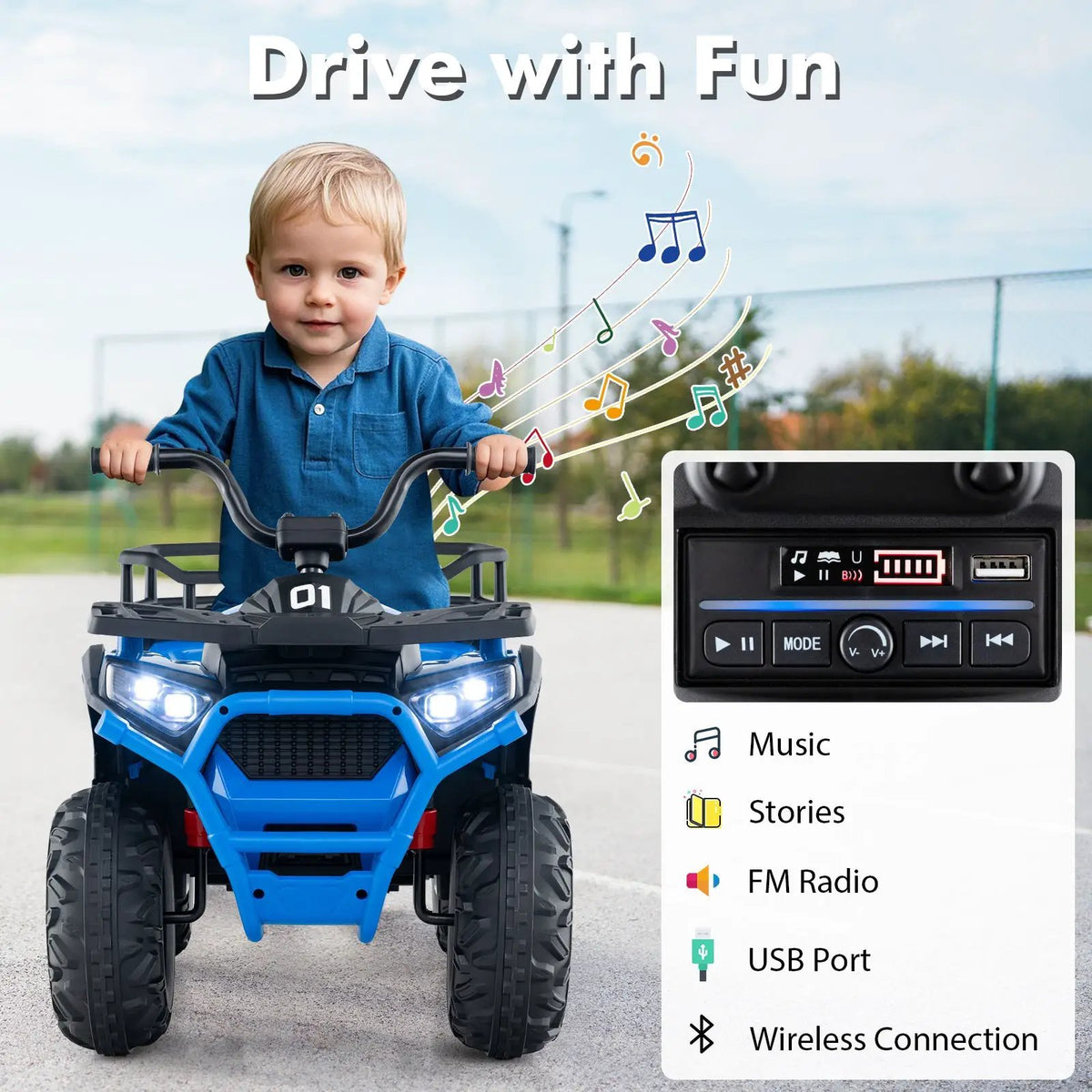 24V Kids Ride on Electric ATV Quad Car with Realistic Sounds and LED Lights, photo 22 of 24