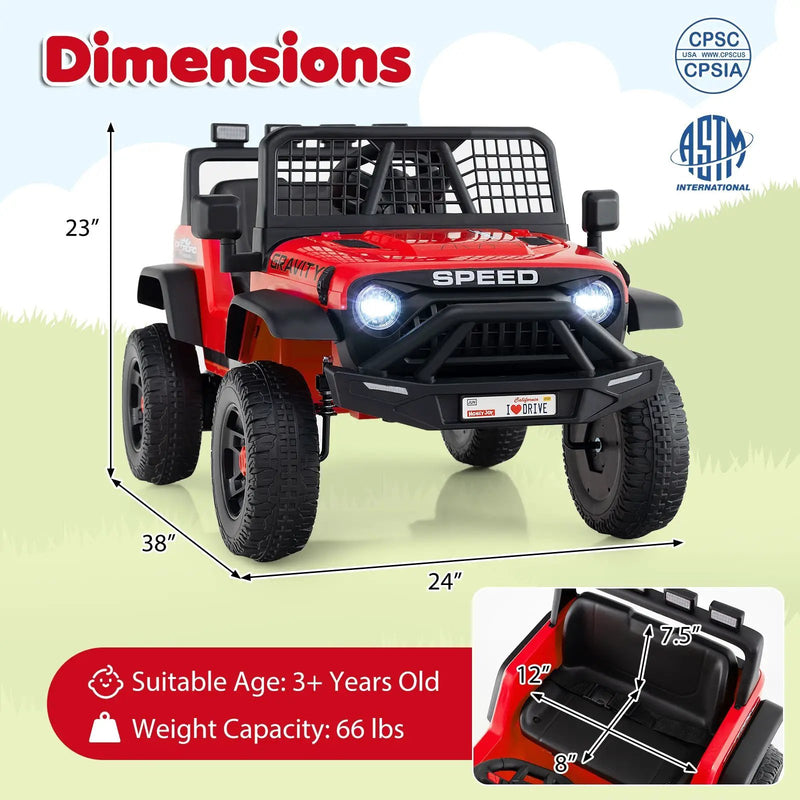 24V Ride On Car for Kids with Parent Remote Control and Music by DirectDeals