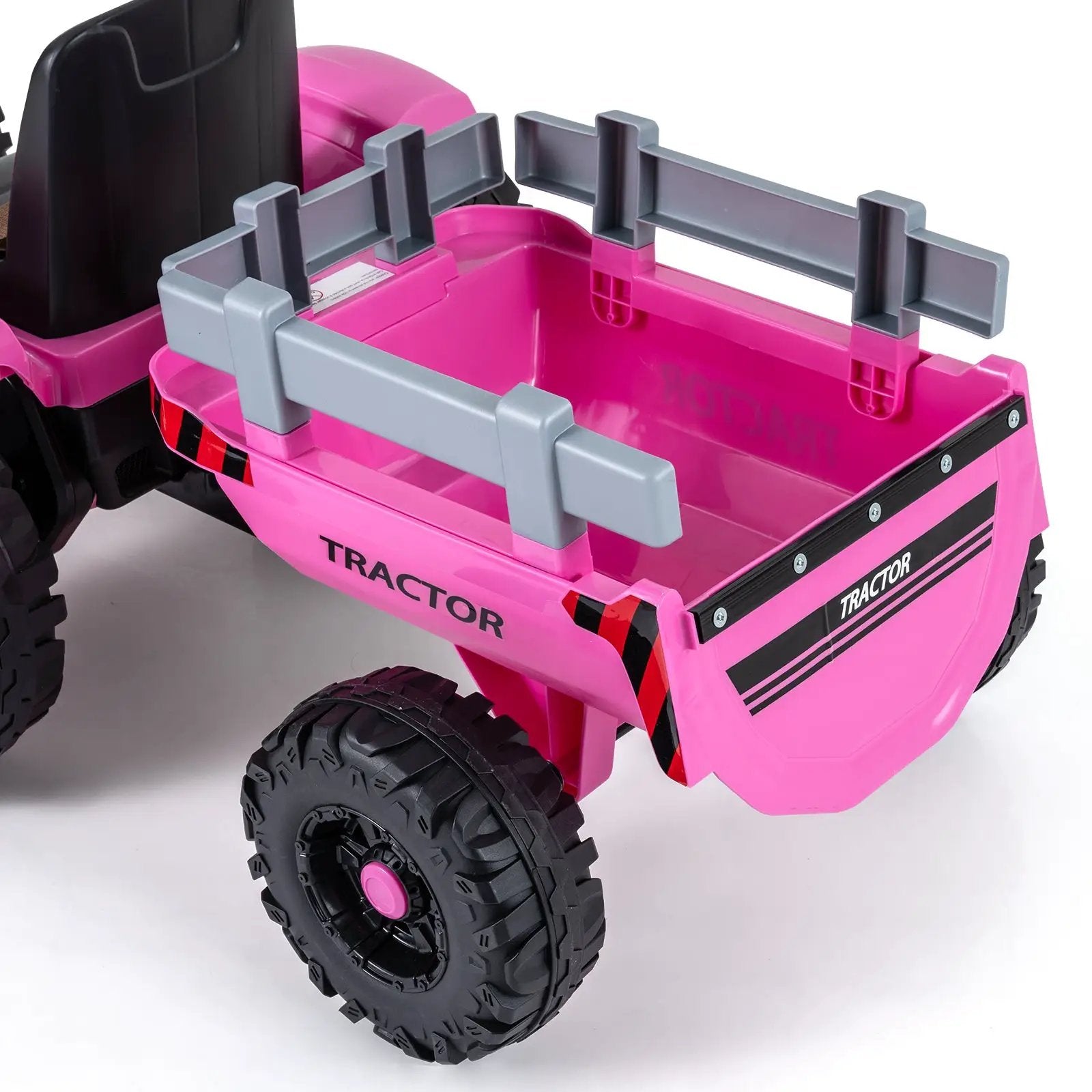 24V Ride On Tractor for Kids Electric Vehicle with Detachable Trailer and Remote Control by DirectDeals