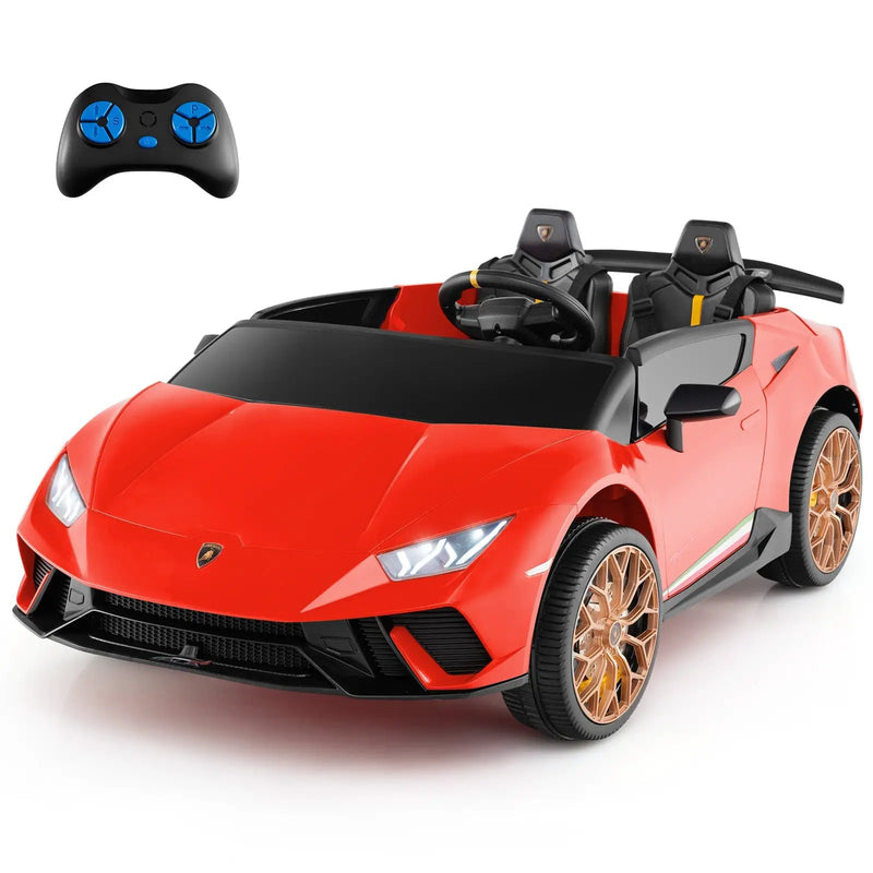 24V Ride-on Car for Kids 4WD 2-Seater Licensed Lamborghini Electric Vehicles with Music by DirectDeals