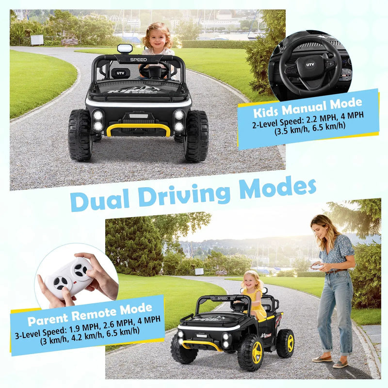 24V Ride on Toy for Kids 2 Seater Ride on Truck Car with Horn Music Story by DirectDeals