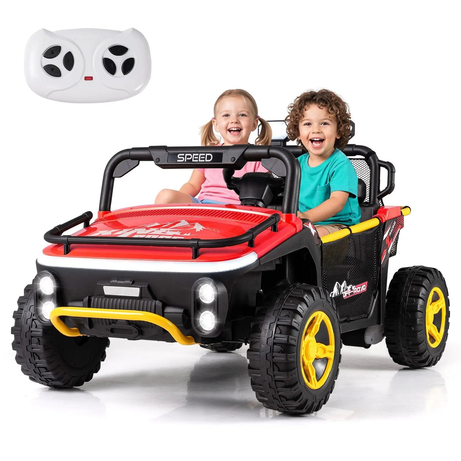 24V Ride on Toy for Kids 2 Seater Ride on Truck Car with Horn Music Story by DirectDeals