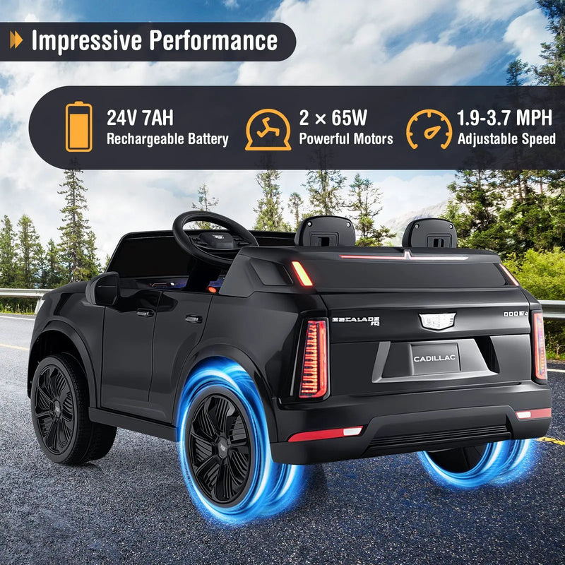 24V Ride on Truck 2-Seater Licensed Cadillac with Remote Control by DirectDeals