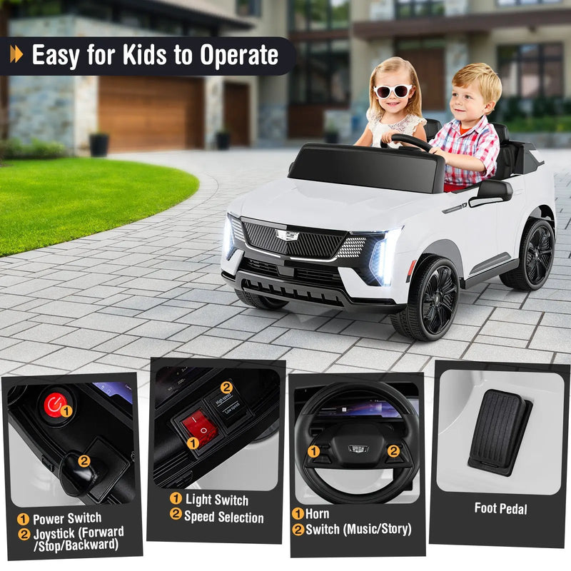 24V Ride on Truck 2-Seater Licensed Cadillac with Remote Control by DirectDeals