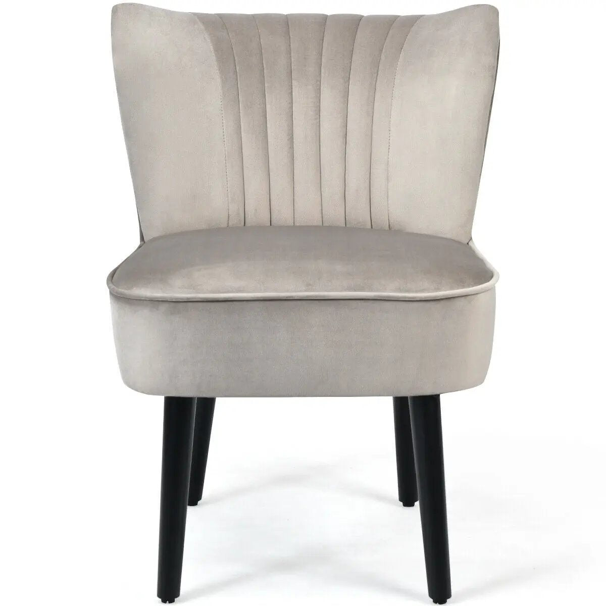 Set of 2 Upholstered Modern Leisure Club Chairs with Solid Wood Legs, photo 16 of 24