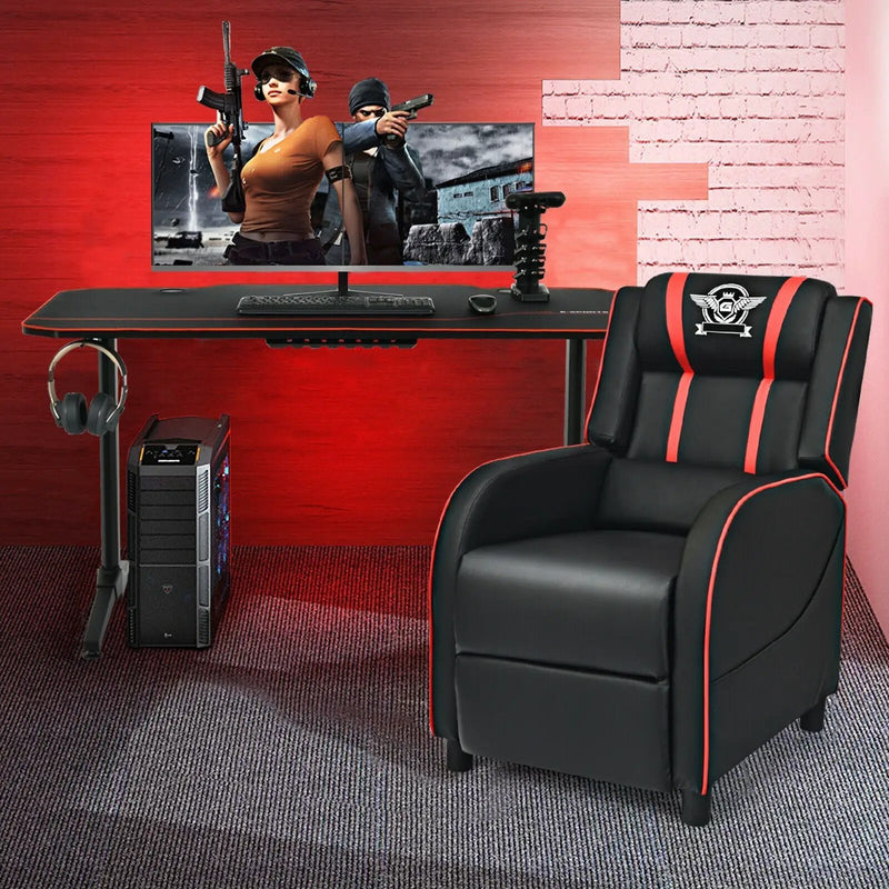 55 Inch Gaming Desk with Free Mouse Pad with Carbon Fiber Surface by DirectDeals