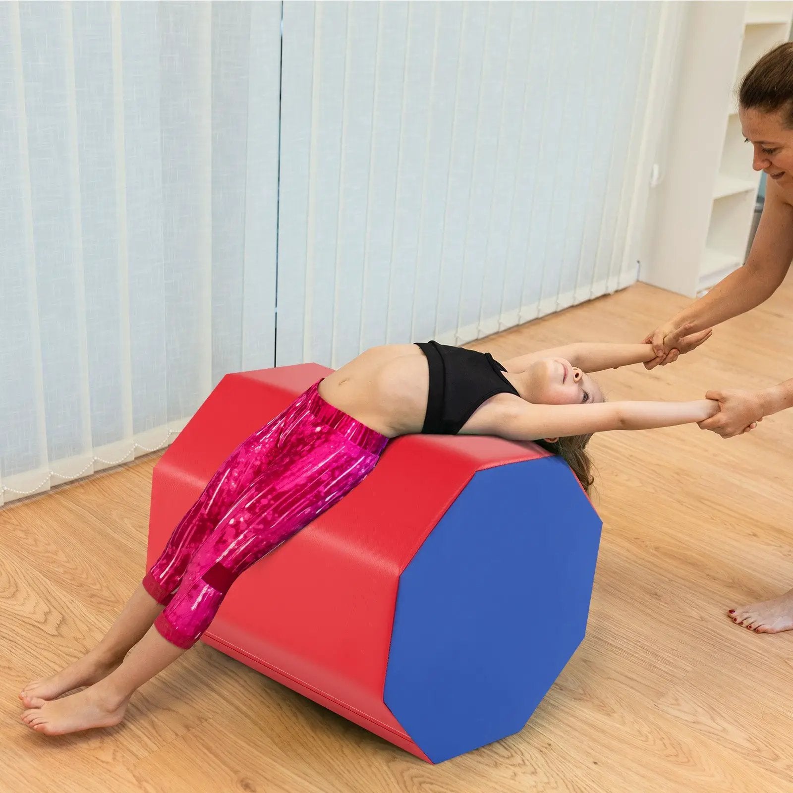 24.5 Inch x 24.5 Inch Octagon Gymnastics Mat with Waterproof Zippered Cover by DirectDeals