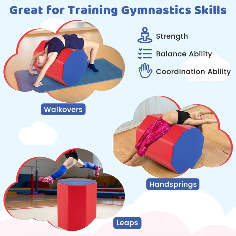 24.5 Inch x 24.5 Inch Octagon Gymnastics Mat with Waterproof Zippered Cover by DirectDeals