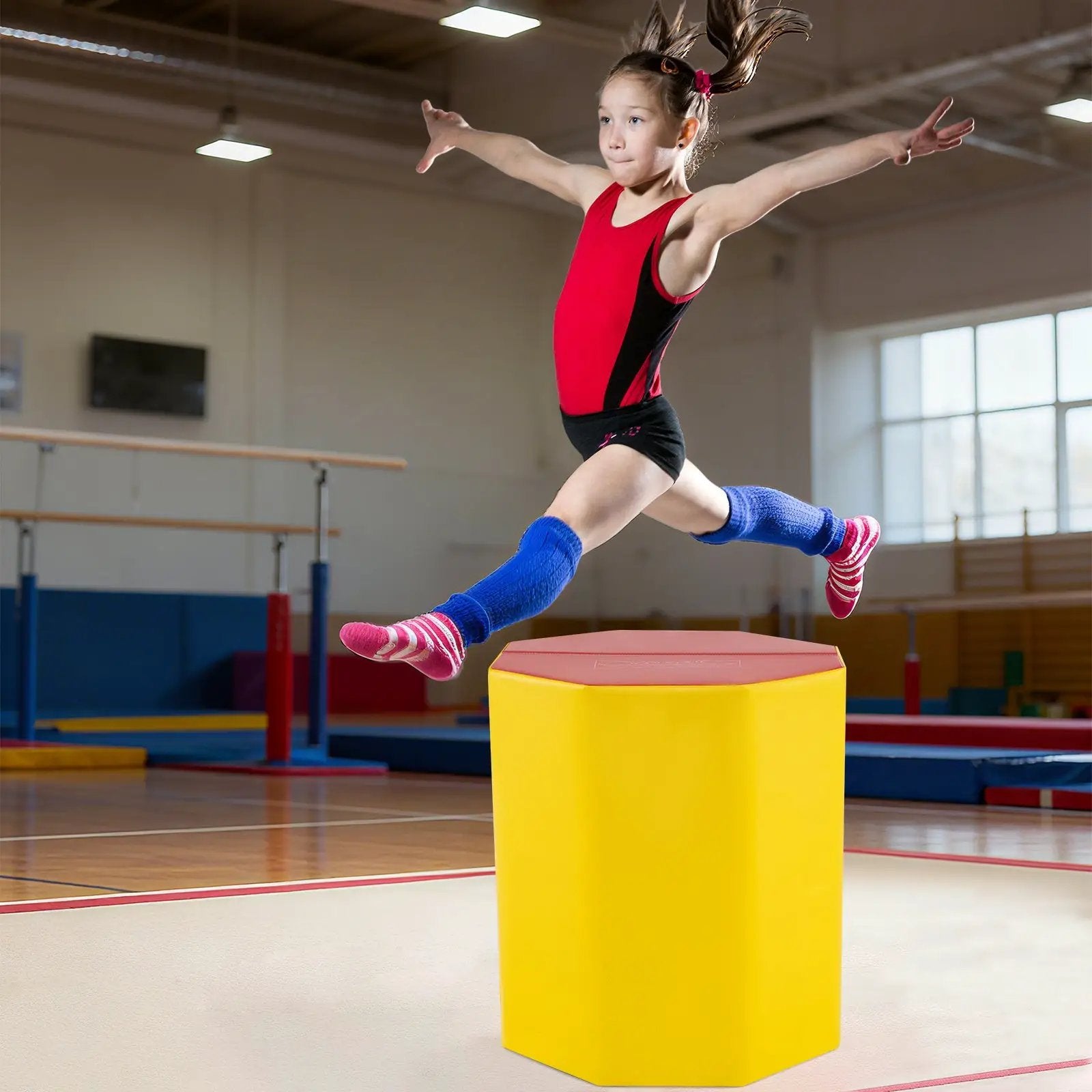 24.5 Inch x 24.5 Inch Octagon Gymnastics Mat with Waterproof Zippered Cover by DirectDeals