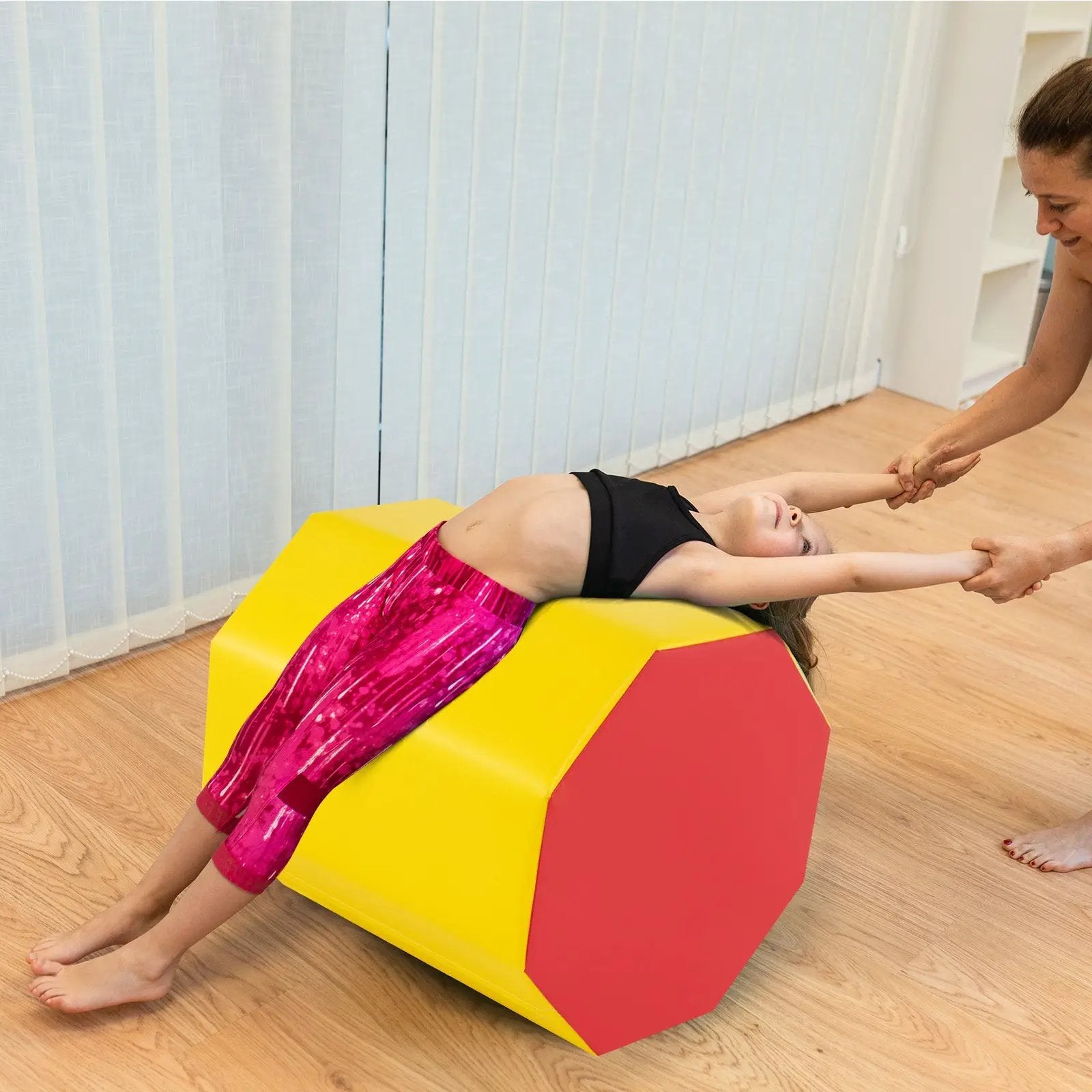 24.5 Inch x 24.5 Inch Octagon Gymnastics Mat with Waterproof Zippered Cover by DirectDeals