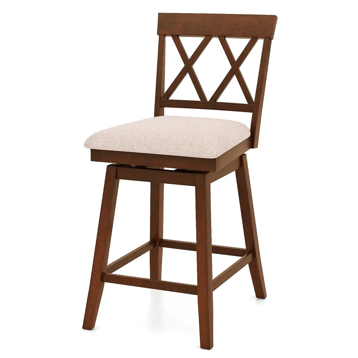 Counter Height Swivel Bar Stools with Upholstered Seat - Set of 2, photo 3 of 16