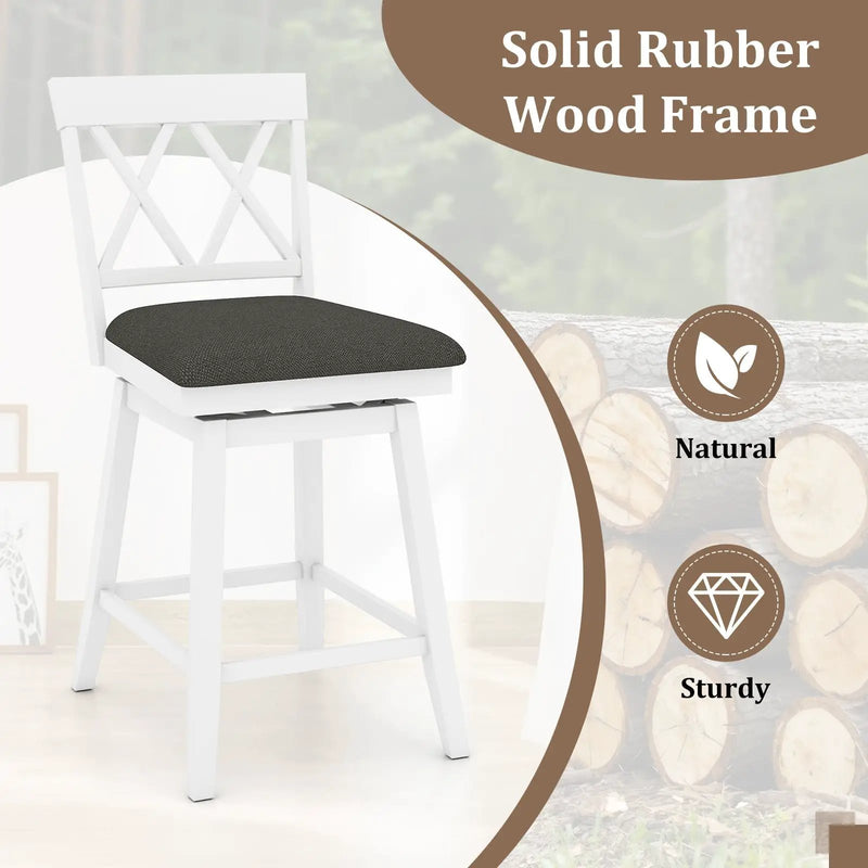 Counter Height Swivel Bar Stools with Upholstered Seat by DirectDeals