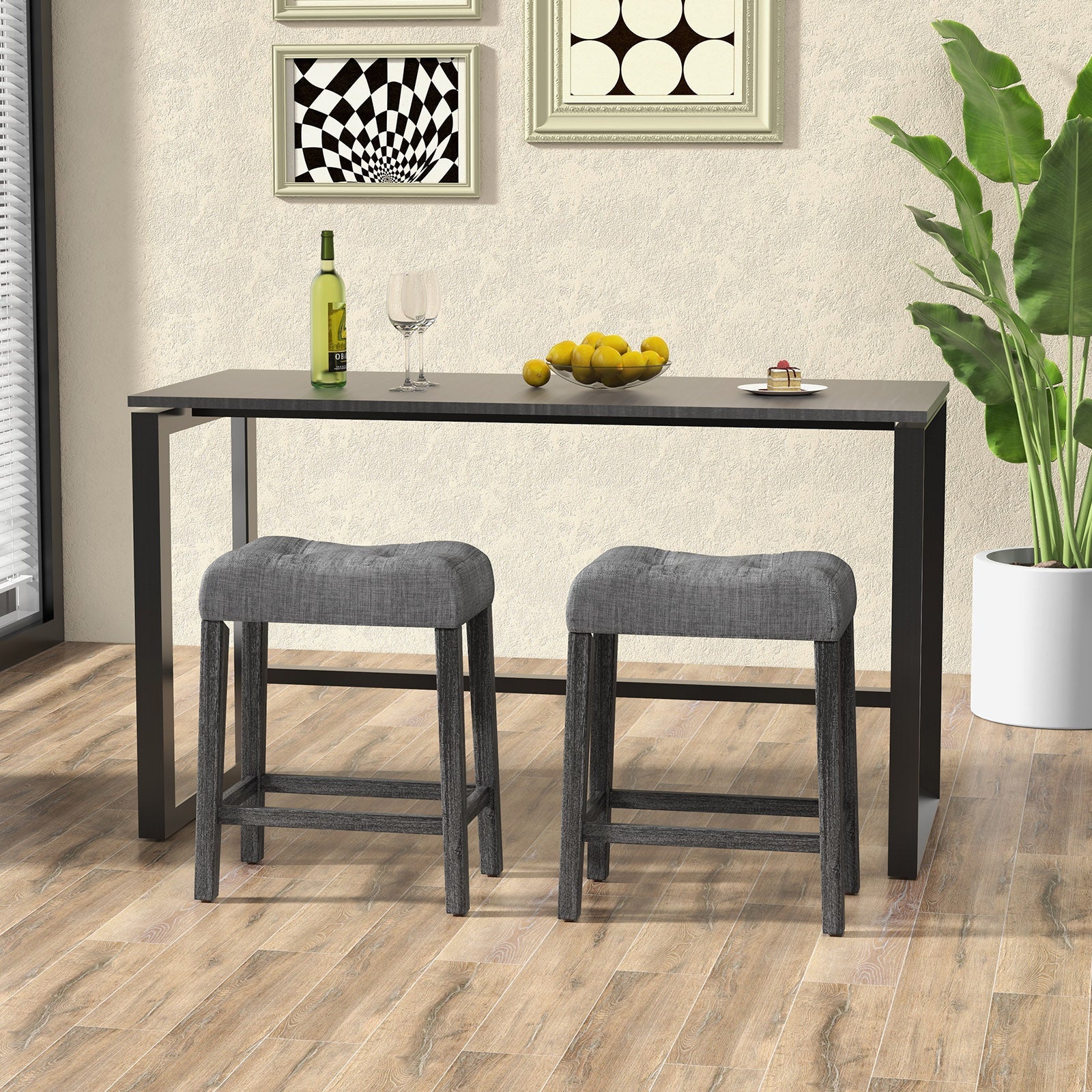 Oval Coffee Table 47.5inch Wooden Center Table with Storage by DirectDeals