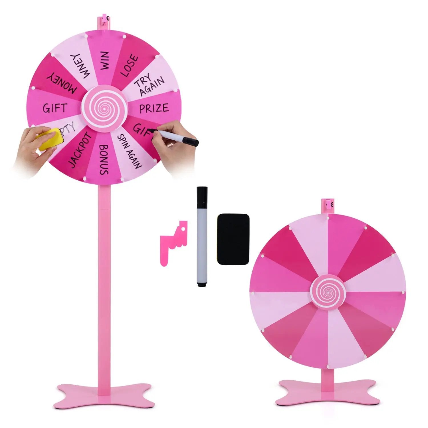24 Inch Prize Wheel with Blackboard Marker and Eraser by DirectDeals