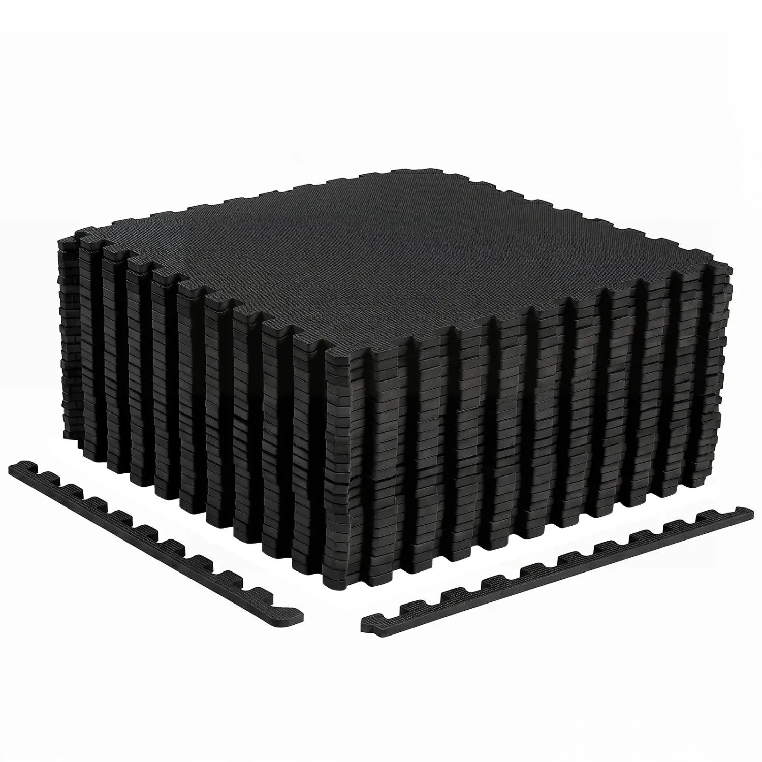 Interlocking EVA Foam Floor Tiles 24-Pack with Borders by DirectDeals