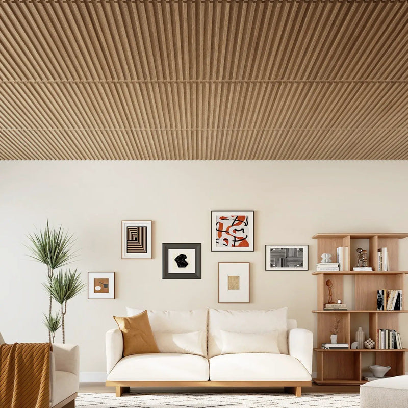 24-Pack PVC Slat Wall Panels for Interior Wall Decoration for Living Room and TV Background by DirectDeals