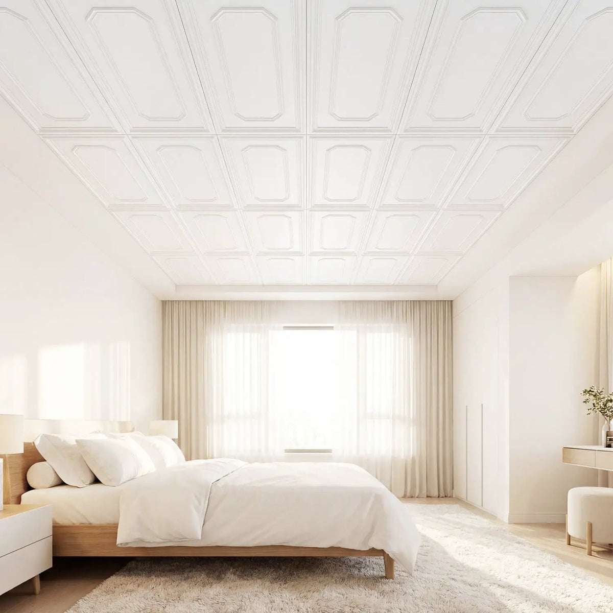24 Pieces Ceiling Tiles Decorative PVC Ceiling Covering Panels, photo 8 of 15