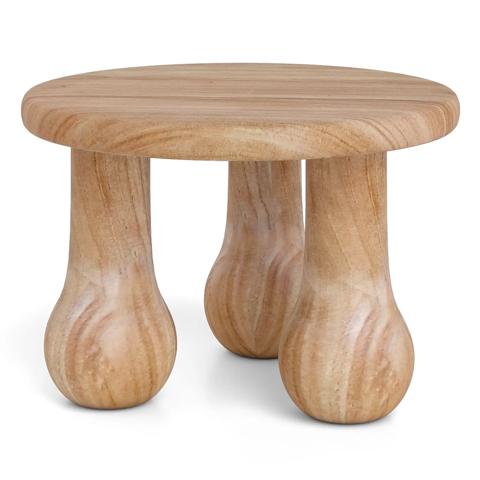 24" Small Solid Mahogany Wood Coffee Table with Thickened Top and Column Legs by DirectDeals