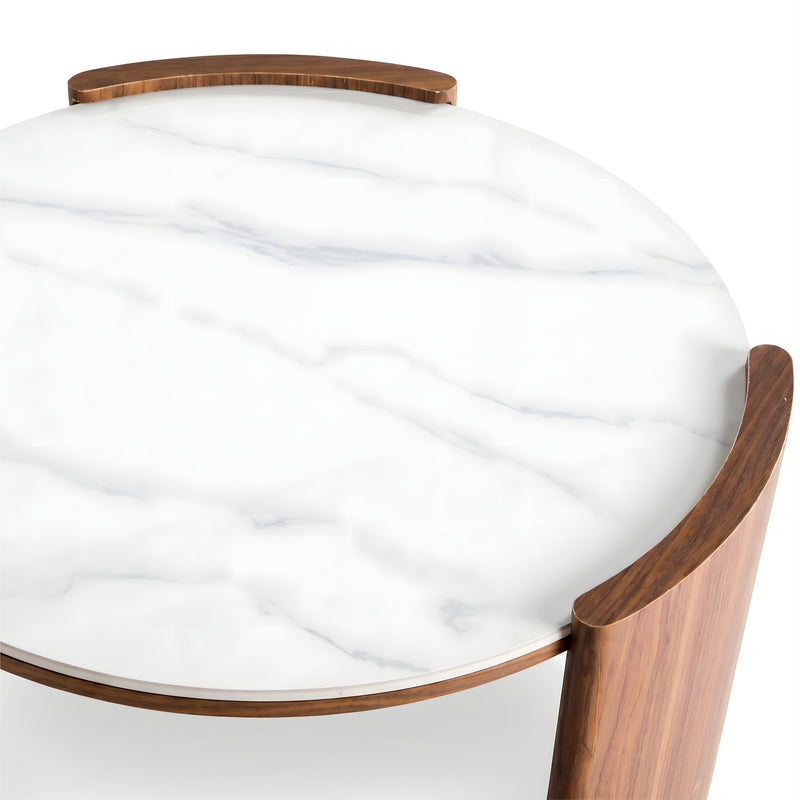 Modern Round Sintered Stone Coffee Table by HouseOfZazla