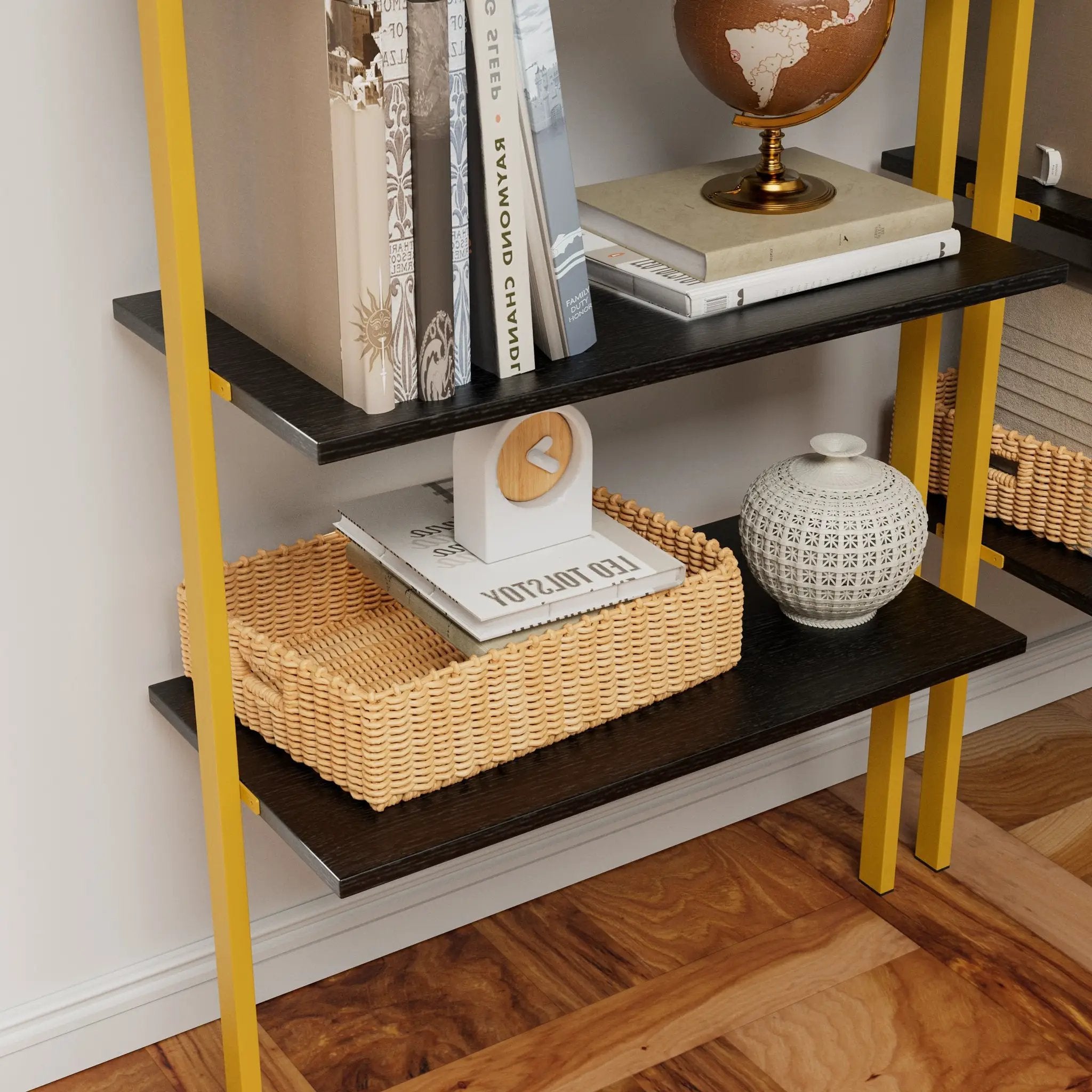 5-Tier Bookshelf Solid Wood Ladder Shelf by HouseOfZazla