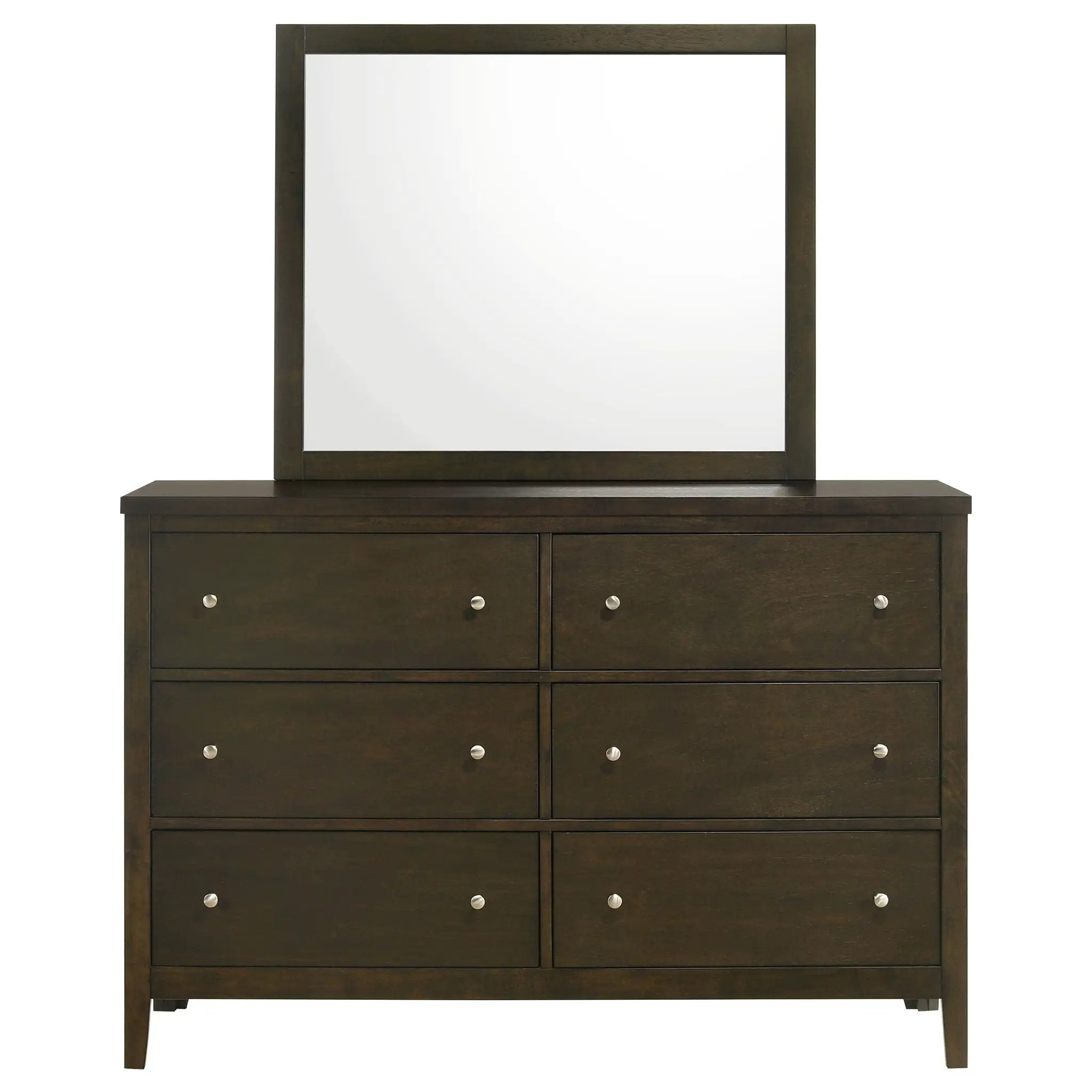Wilkes 6-drawer Dresser and Mirror Dark Cocoa by Unique Piece Furniture