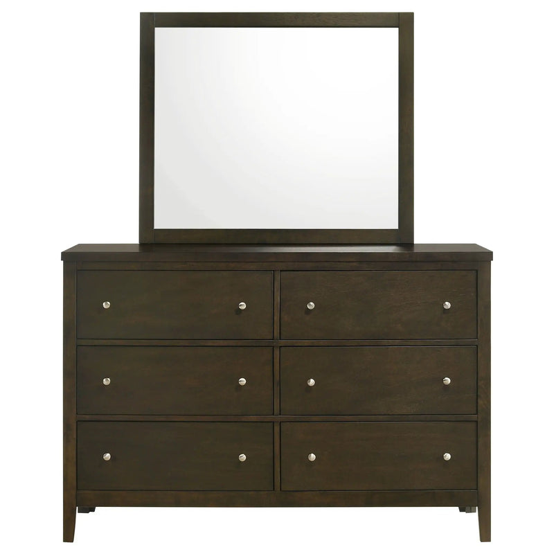 Wilkes 6-drawer Dresser and Mirror Dark Cocoa by Unique Piece Furniture