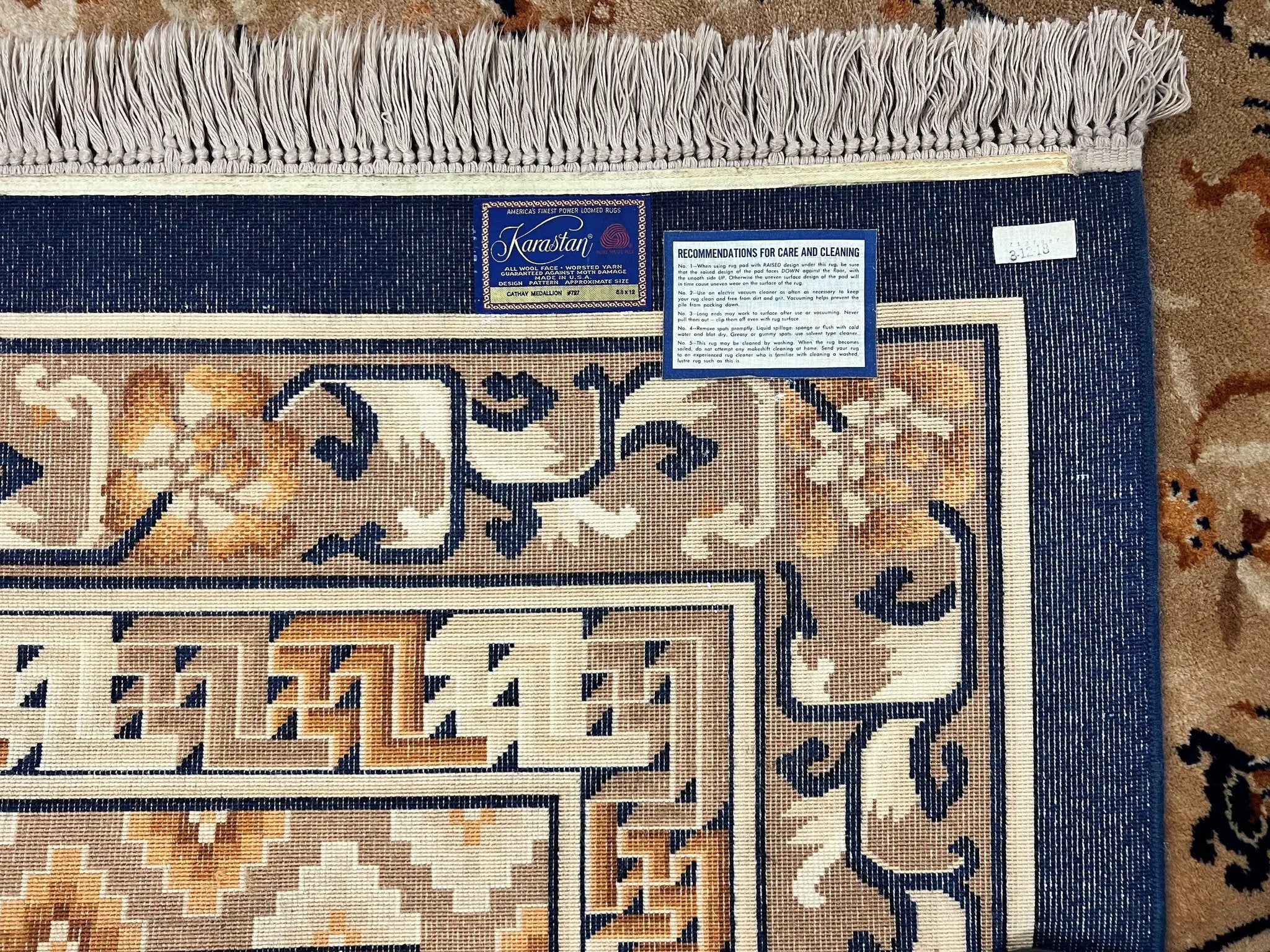 Karastan Rug 8.8 x 12, Cathay Medallion #727, Wool Karastan Carpet, Original Collection 700 Series, Discontinued, Vintage Karastan Area Rug by Jewel Rugs