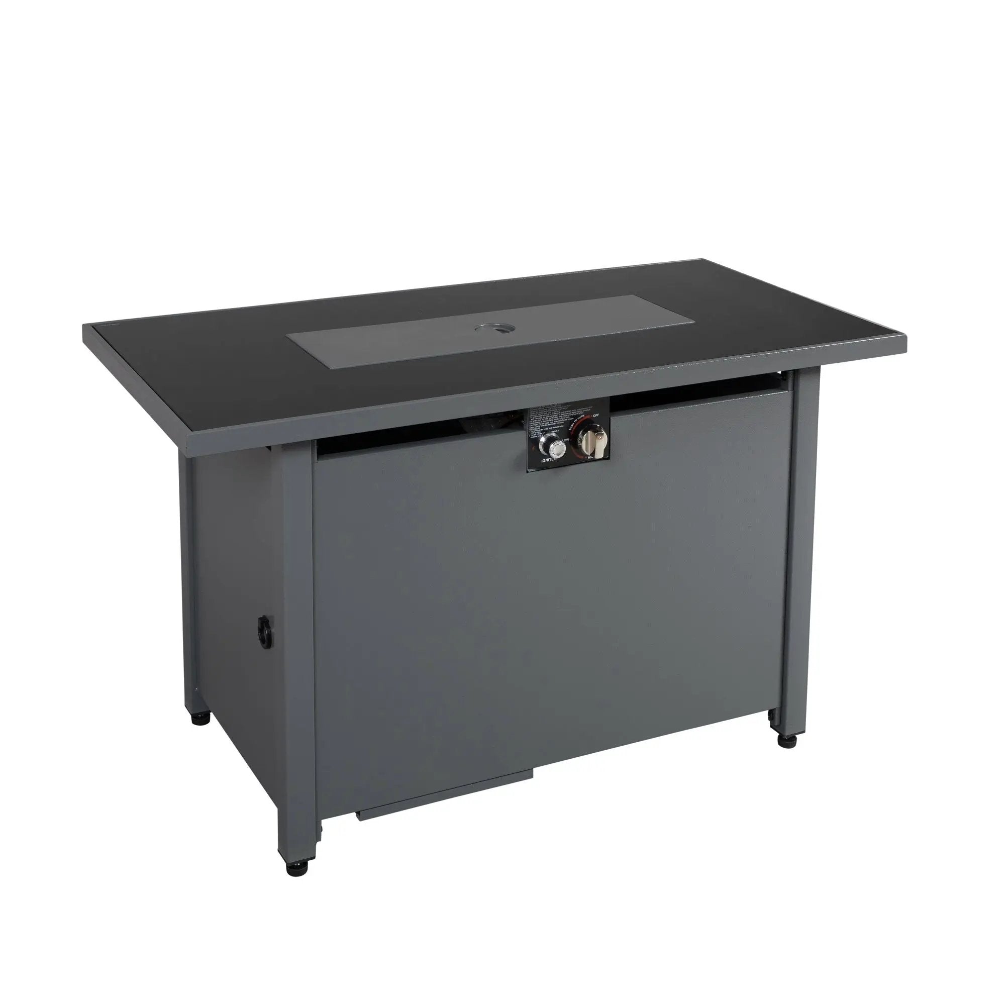Outdoor Fire Pit Table With Lid & High-Quality Materials - Black by HouseOfZazla
