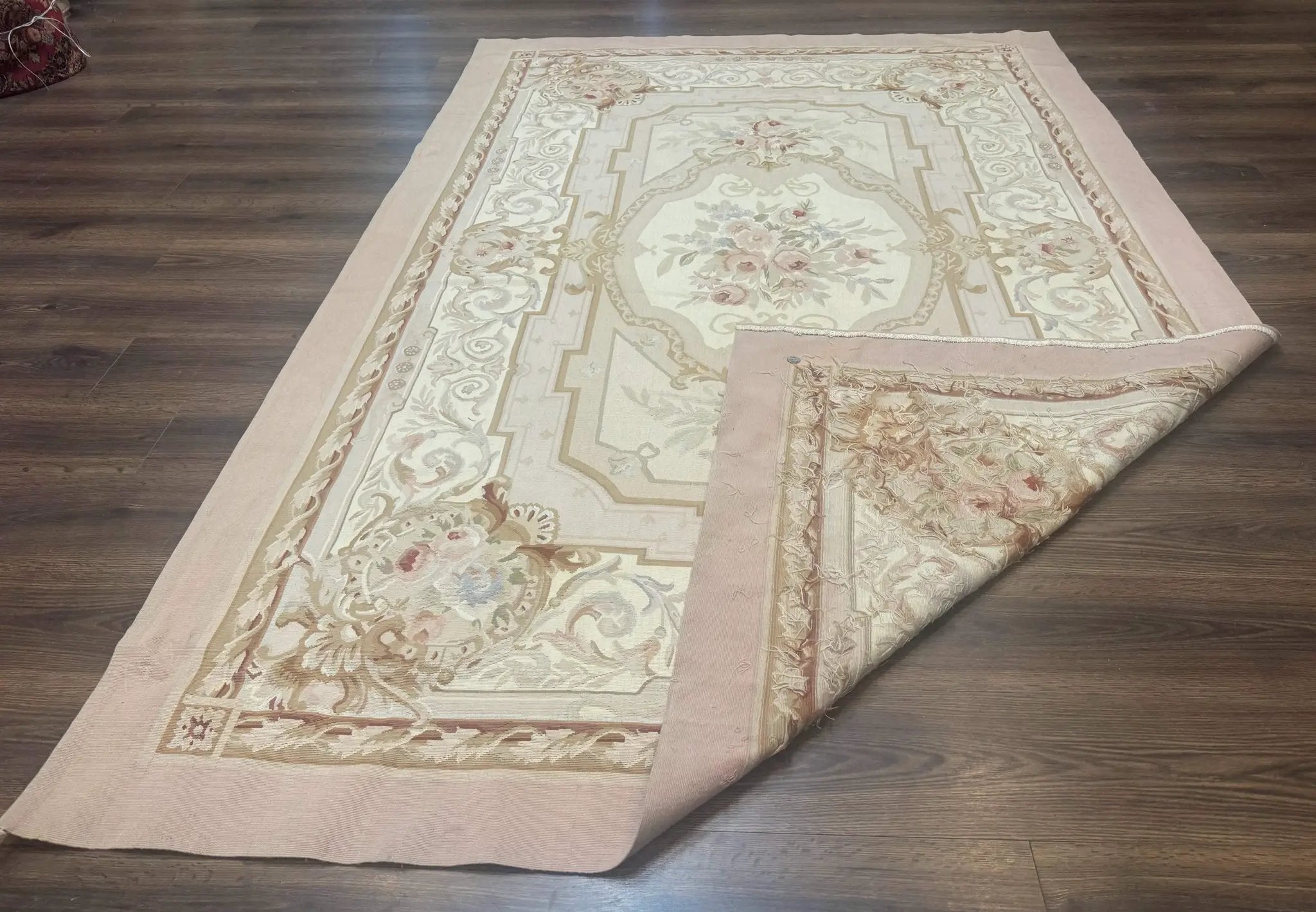 Aubusson Rug 6x9, Elegant, Flatweave, French European Design by Jewel Rugs