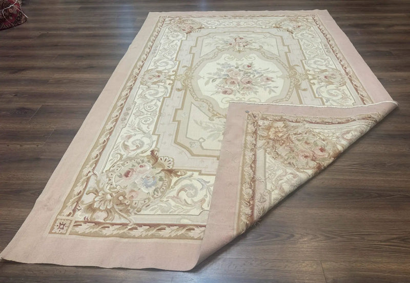 Aubusson Rug 6x9, Elegant, Flatweave, French European Design by Jewel Rugs