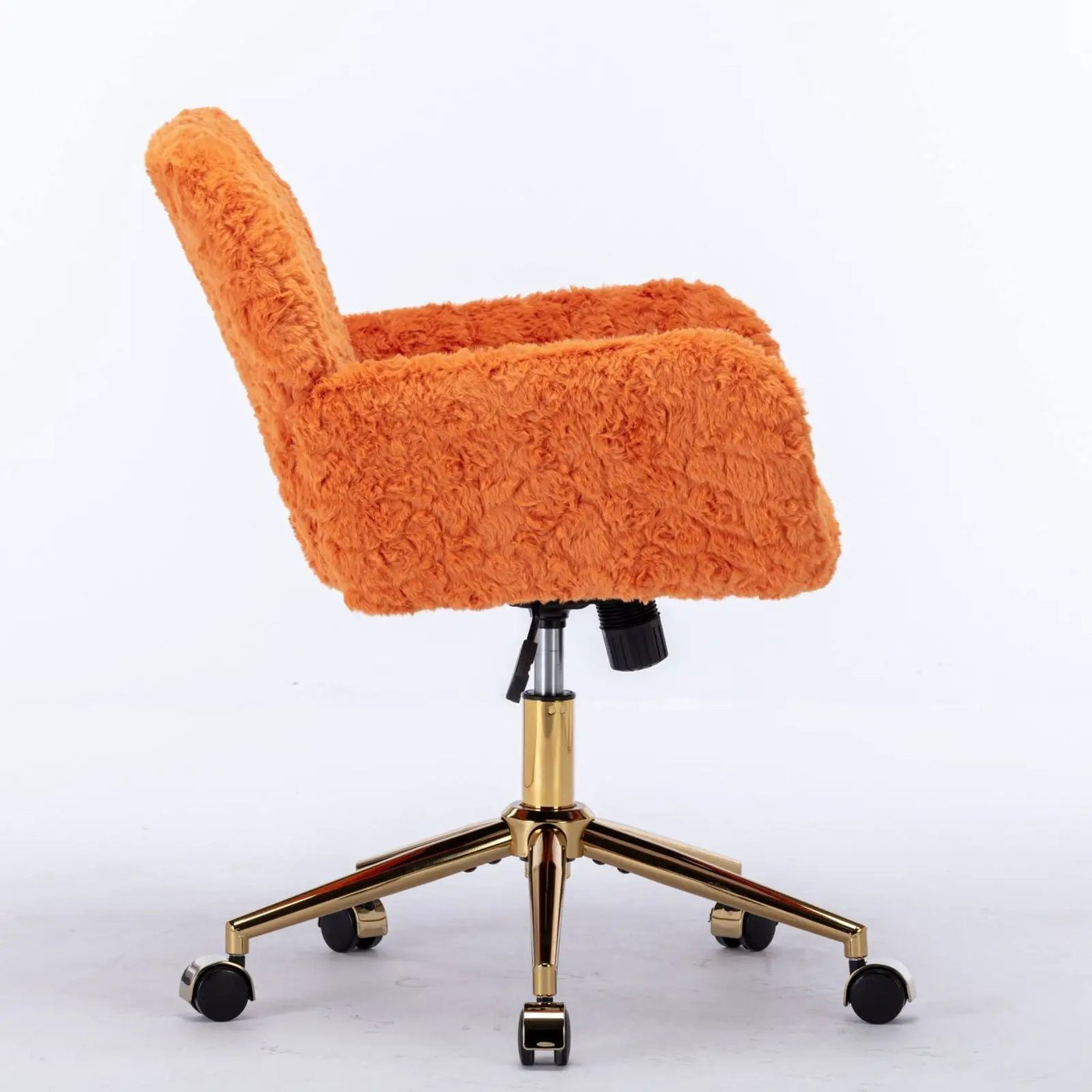 Office Chair, Artificial Rabbit Hair Home Office Chair With Metal Base, Adjustable Desk Chair Swivel Office Chair, Vanity Chair by HouseOfZazla
