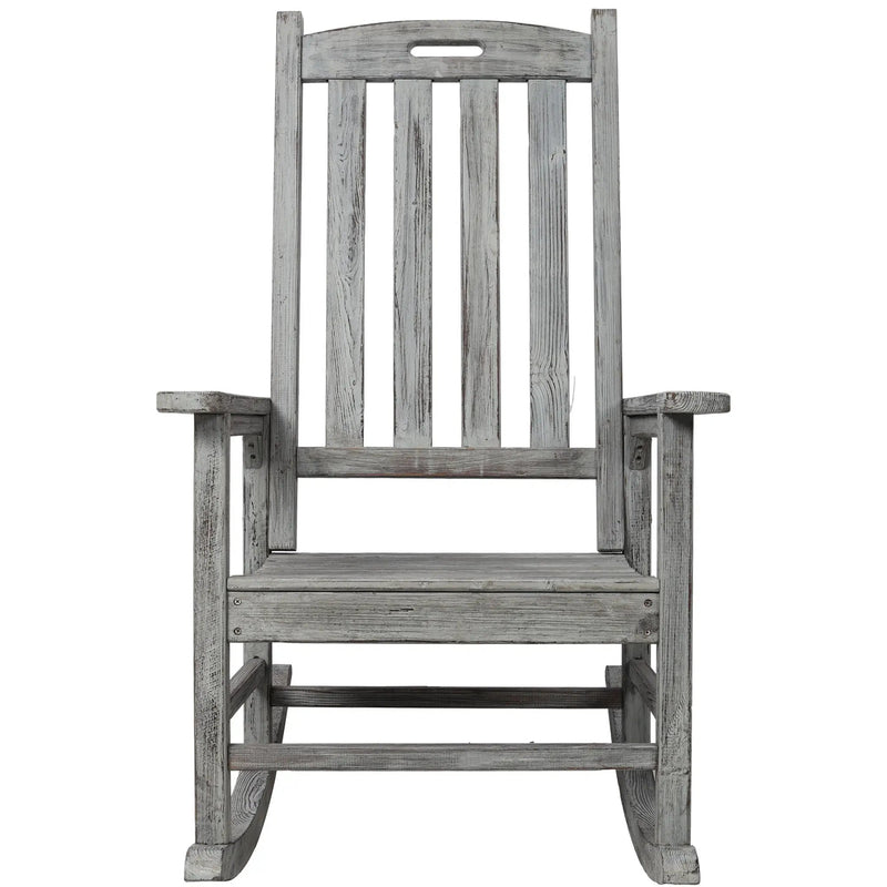 Oversized Porch Rocker Chair With Wide Seat And Tall Backrest by Unique Piece Furniture