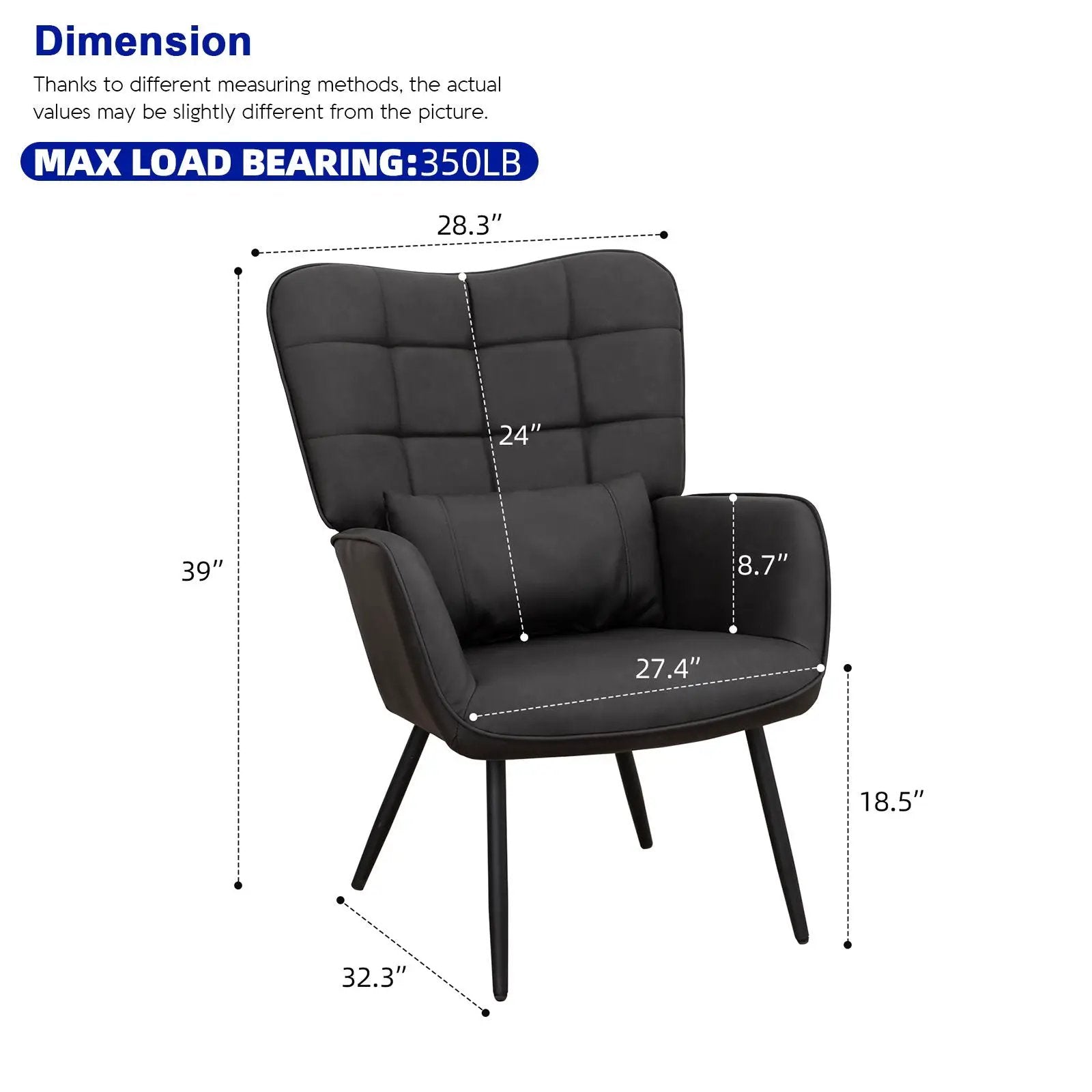 Modern Accent Arm Chair High Back With Metal Legs And Soft Padded by HouseOfZazla
