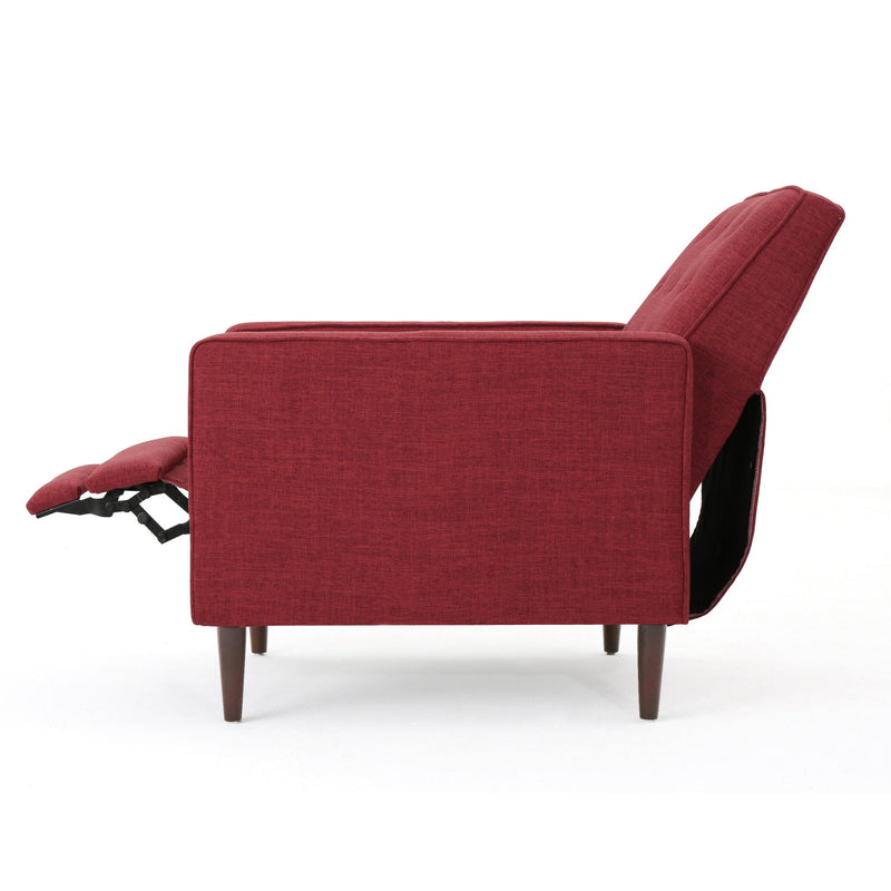 Mid-Century Modern Recliner With Button Tufted Waffle Stitch by HouseOfZazla