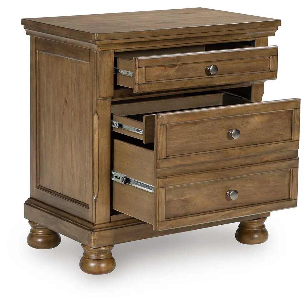 Feddinger - Two Drawer Night Stand - Medium Brown by Unique Piece Furniture