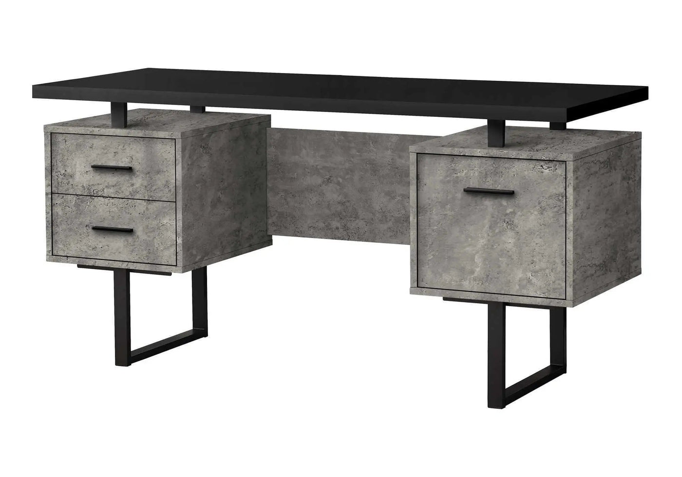 Computer Desk For Home Office, Laptop, Left, Right Set - Up, Storage Drawers, Contemporary & Modern by Unique Piece Furniture