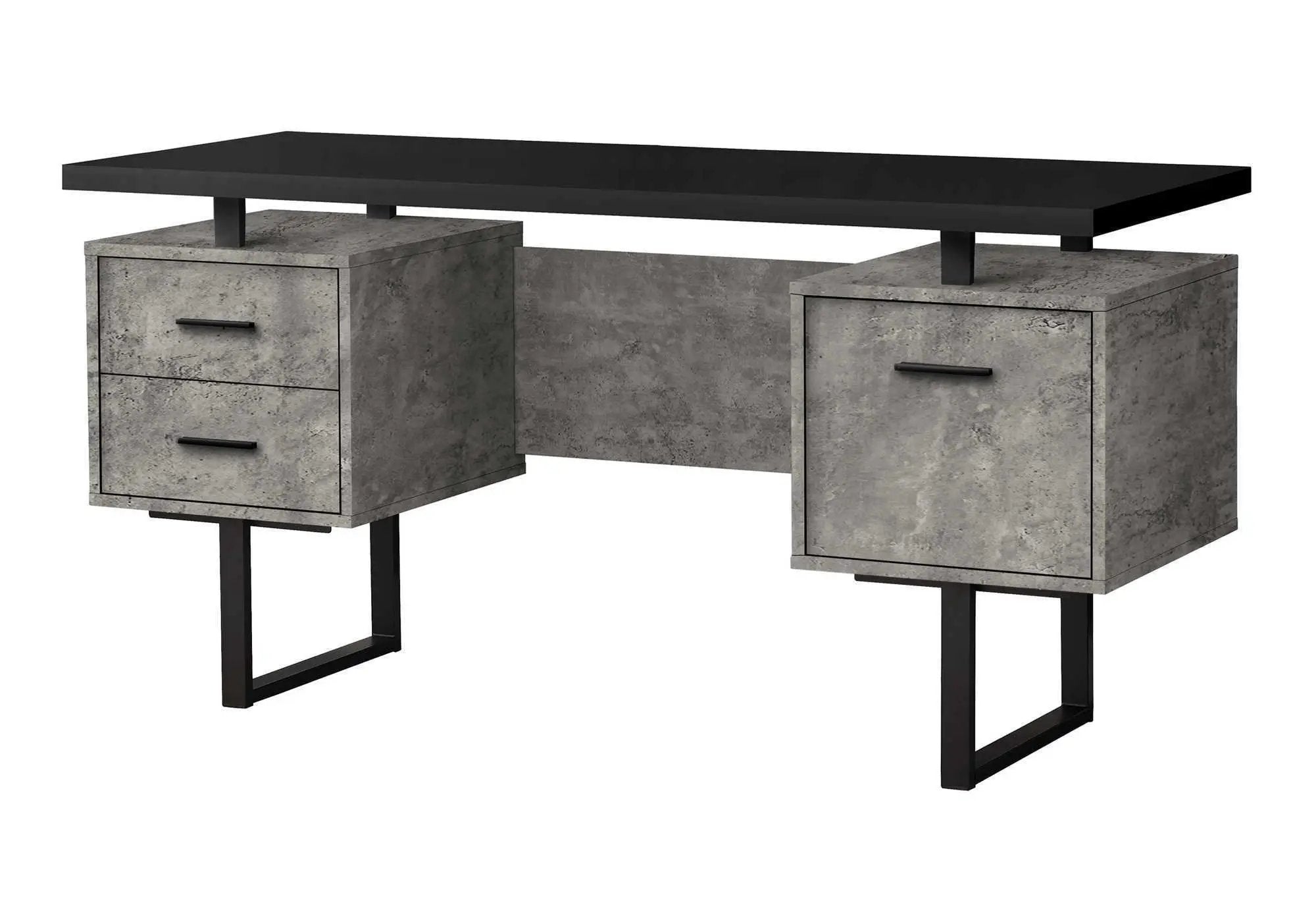 Computer Desk For Home Office, Laptop, Left, Right Set - Up, Storage Drawers, Contemporary & Modern by Unique Piece Furniture