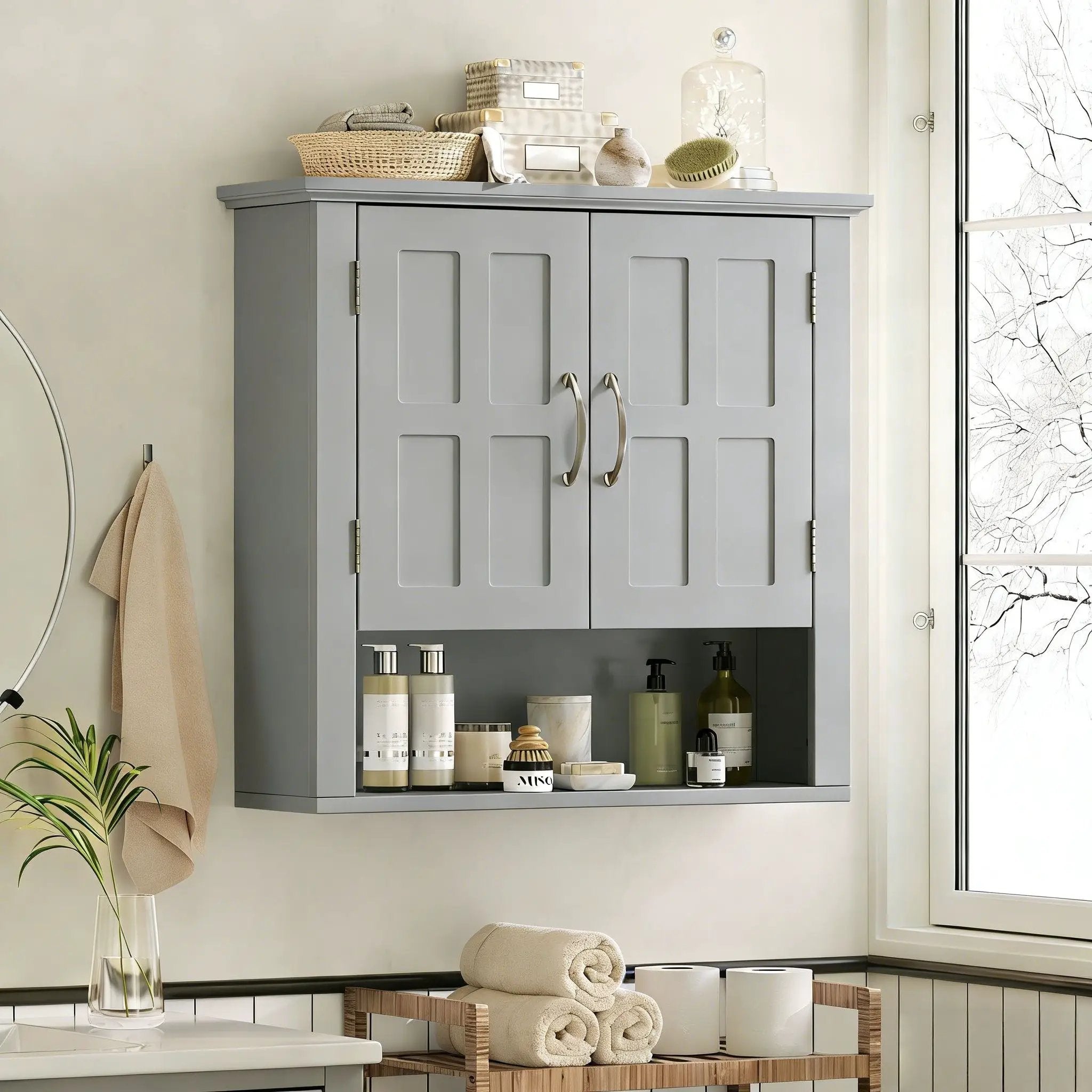 Multi Functional Wall Mounted Cabinet With Adjustable Shelves For Bathroom by HouseOfZazla