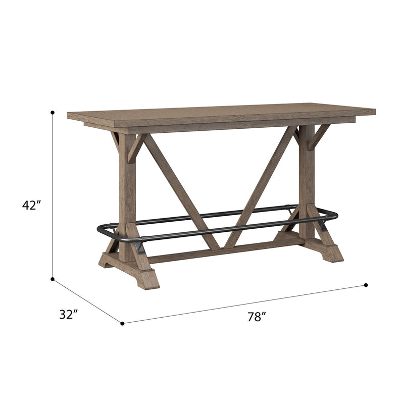 Bar Height Trestle Table - Brown by HouseOfZazla
