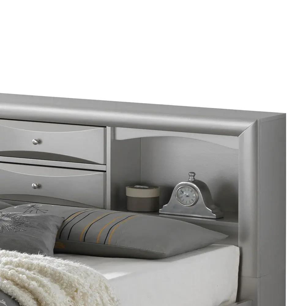 Modern Design Storage Bed With Bookcase Headboard by Unique Piece Furniture