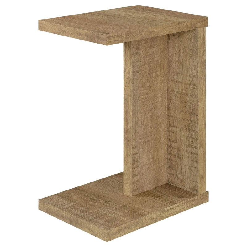 Clower Engineered Wood C-Shaped Sofa Side Table Mango by Unique Piece Furniture