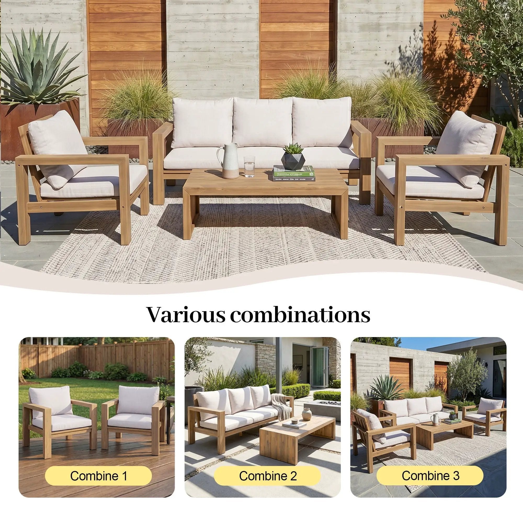 4 Piece Patio Sofa Set by HouseOfZazla