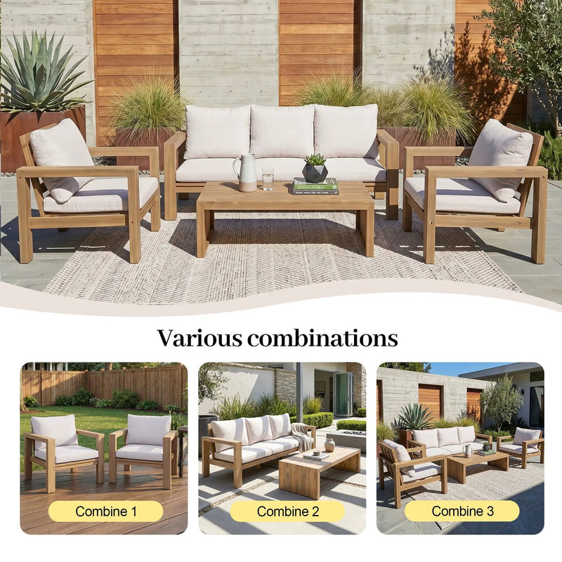4 Piece Patio Sofa Set by HouseOfZazla