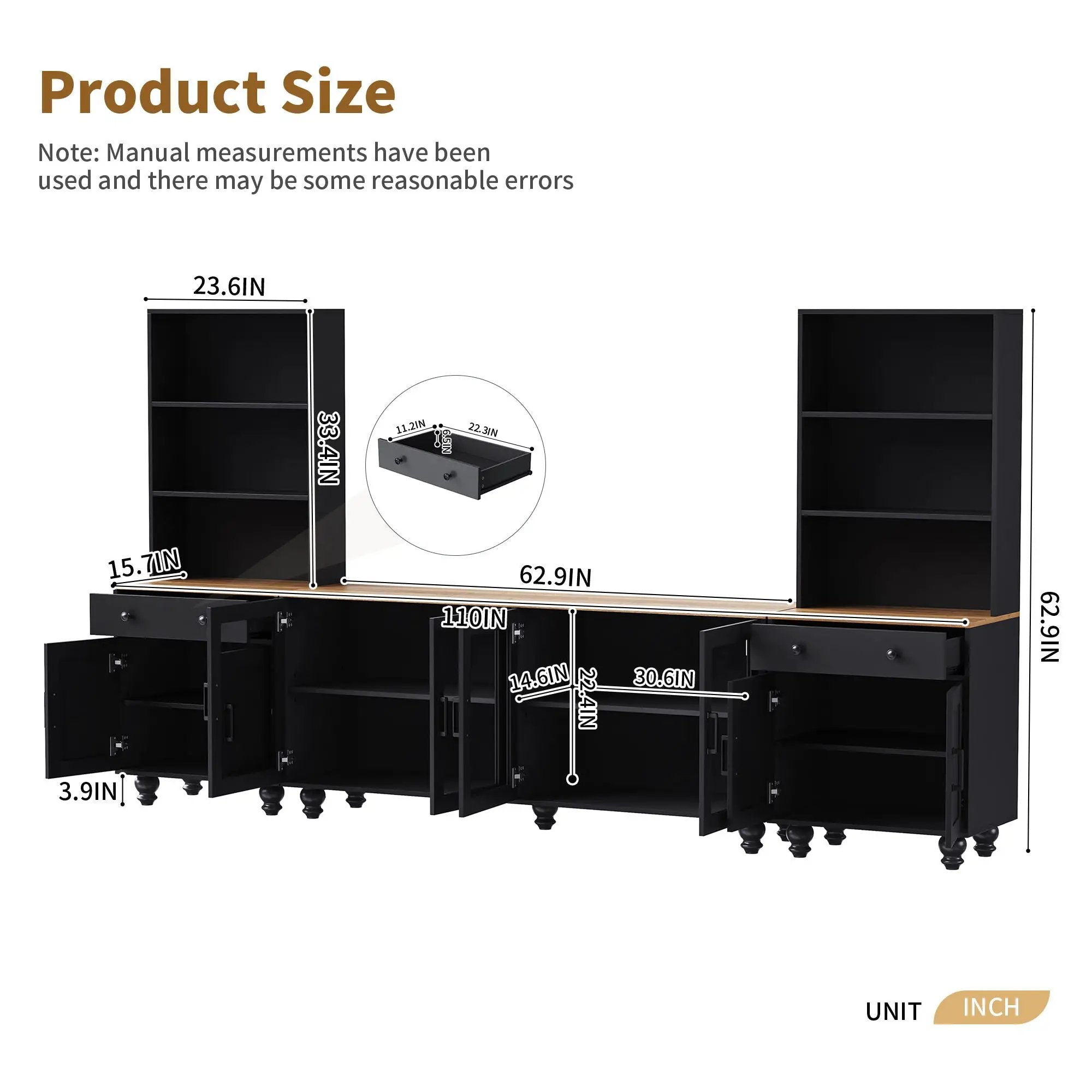 Farmhouse TV Stand With Solid Wood Gourd Shaped Legs For TVs Up To 70" by Unique Piece Furniture
