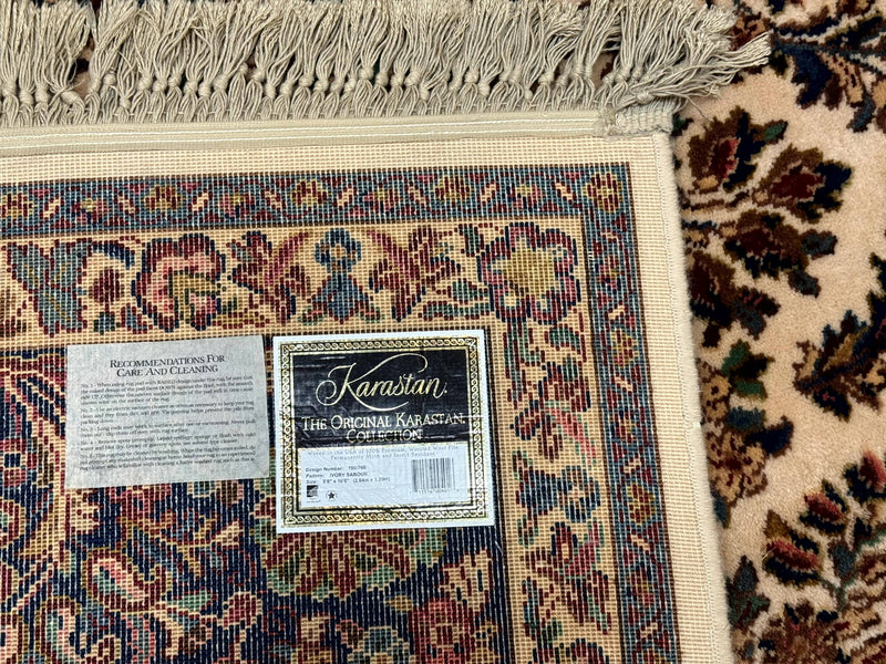 Karastan Rug 8.8 x 10.6 Ivory Sarouk #700/760, Wool Discontinued Original 700 Series by Jewel Rugs