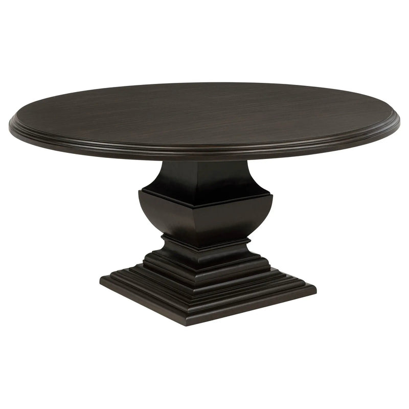 Twyla 60-inch Round Wood Dining Room Table Dark Cocoa by Unique Piece Furniture