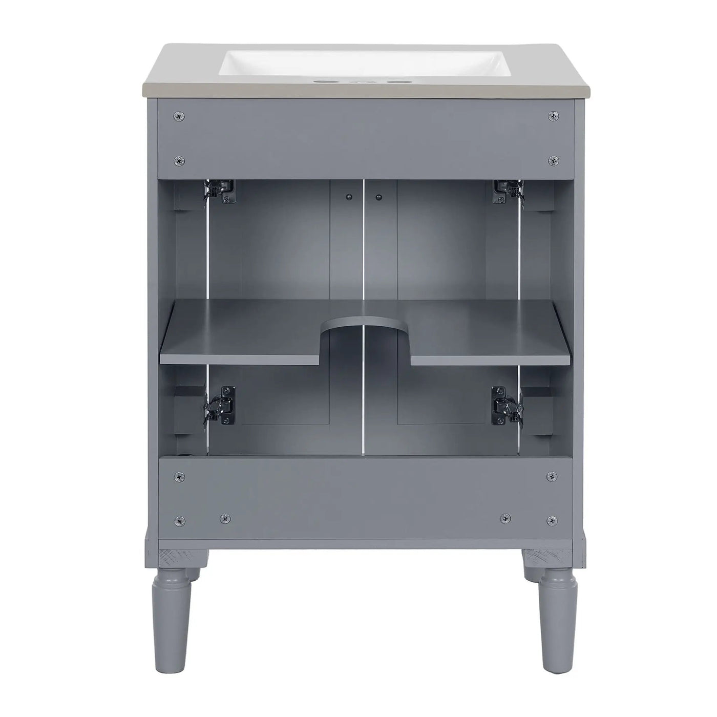 Bathroom Vanity With Top Sink, 2 Tier Storage Cabinet by Unique Piece Furniture