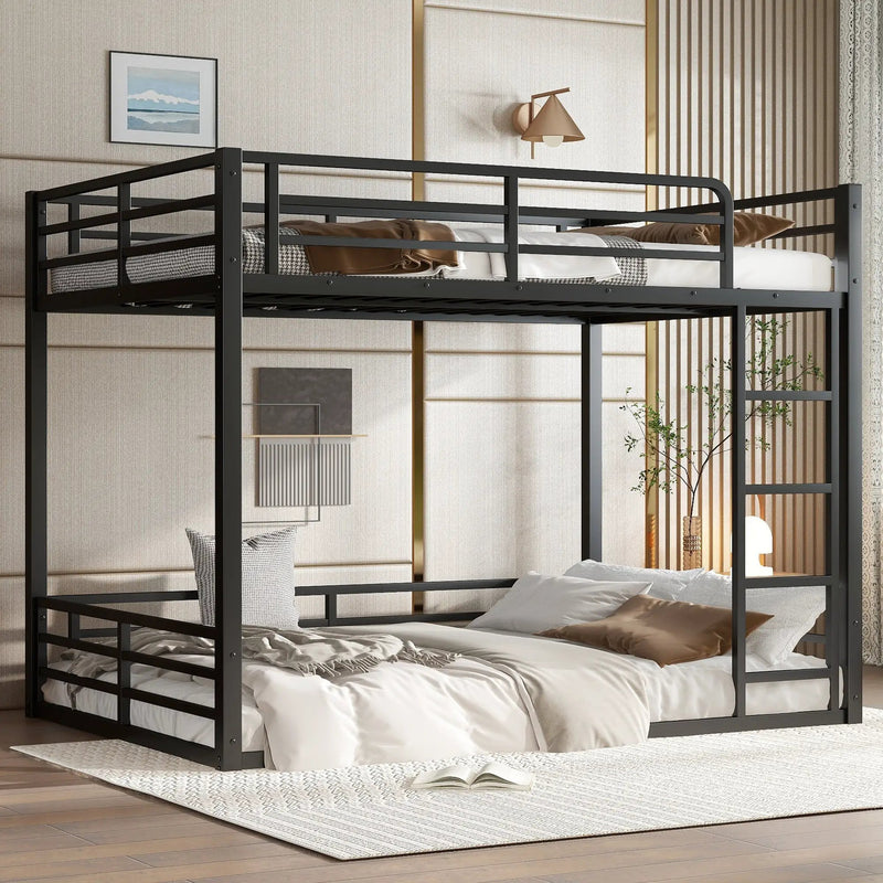 Metal Bunk Bed, Full XL Over Full XL Frame by HouseOfZazla