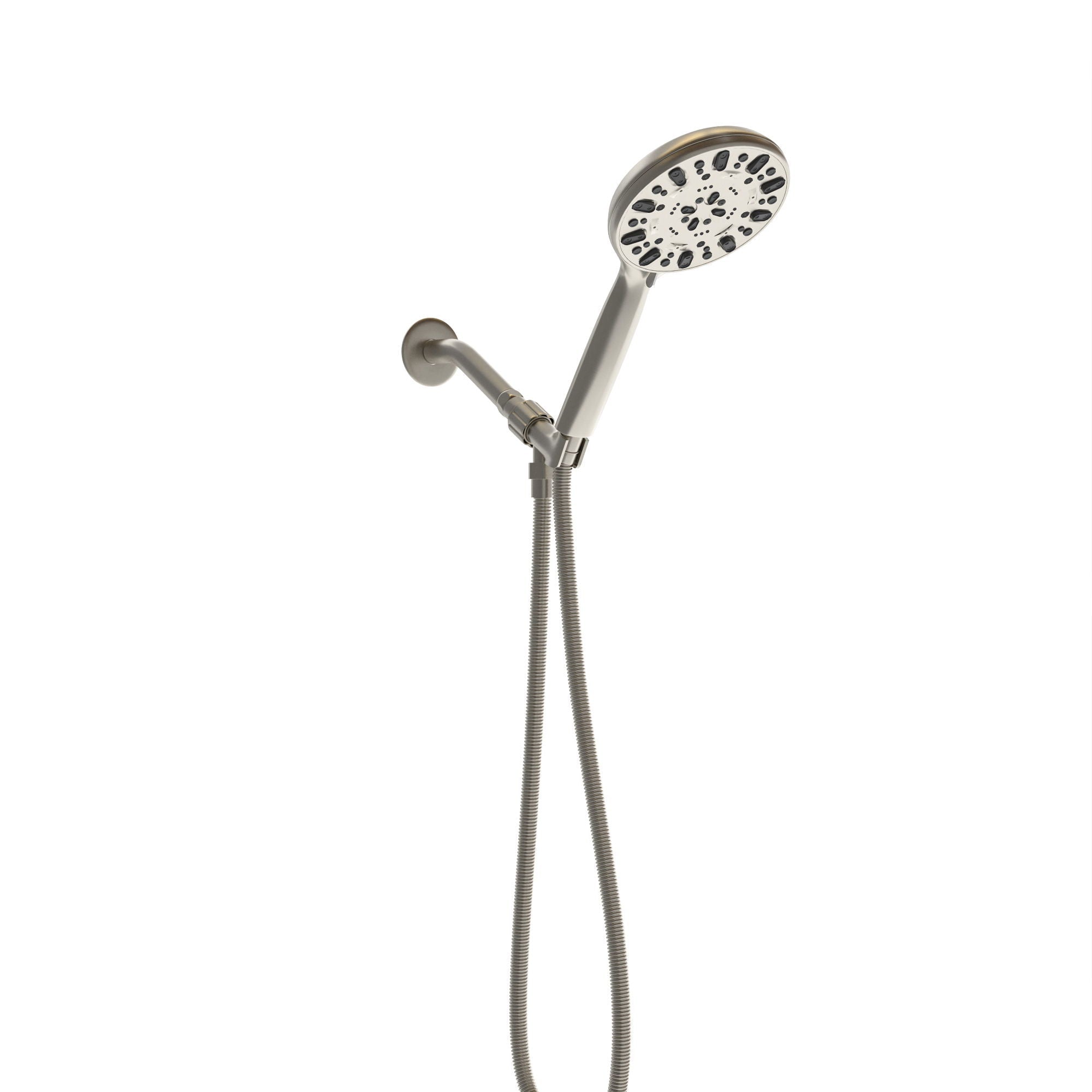 Multi Function Adjustable Hand Shower 7 Function Hand Shower, Wall Mounted - Brushed Nickel by HouseOfZazla