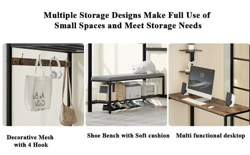 Twin Size Loft Bed Frame with Storage by HouseOfZazla
